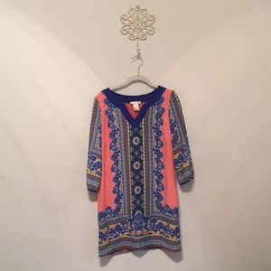 Orange and Blue Dress